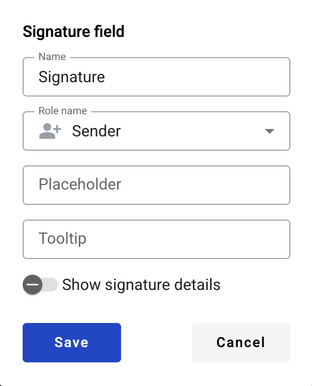 Signature field — WhiteDoc documentation